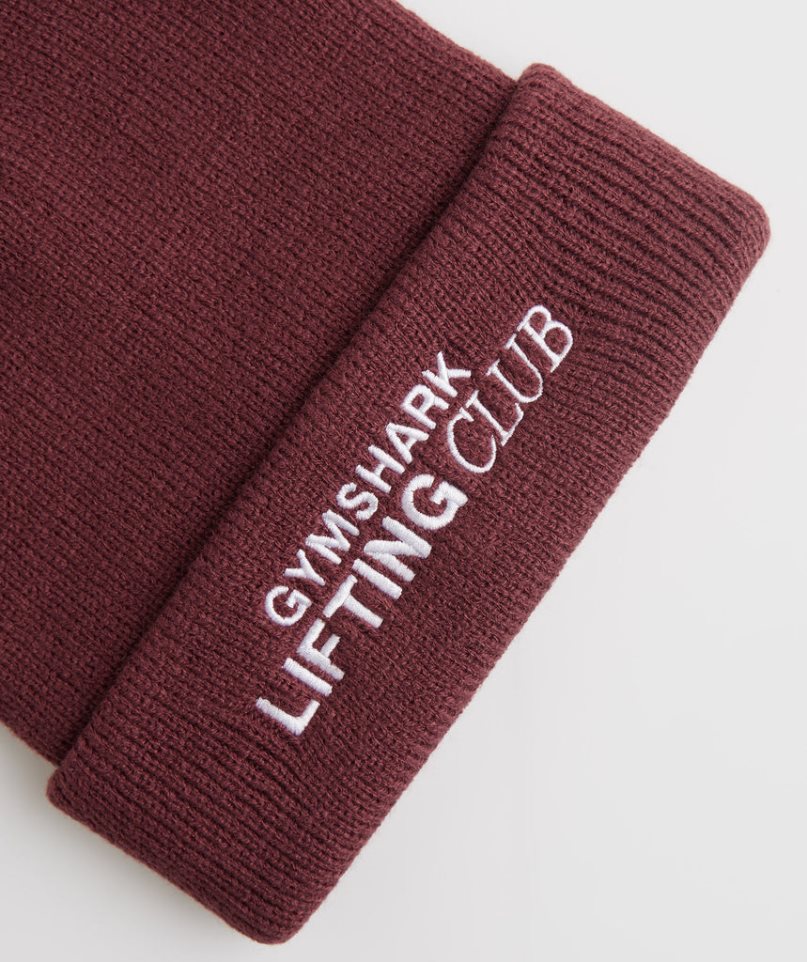 Gymshark Social Club Beanie Burgundy | NZ 8YZBDC